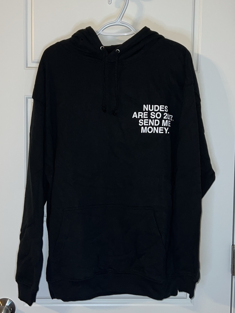 Black Graphic Crewneck Hoodie Sweatshirt - Unbranded